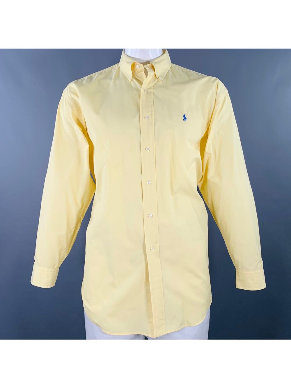 RALPH LAUREN Size XL Yellow Cotton Button Down Long Sleeve Shirt